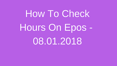 Protected: How To Check Hours On Epos